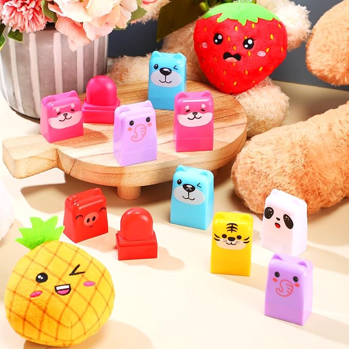 12 Pcs Farm Animals Birthday Lip Balm Gifts for Baby Shower Prizes Gift Baby Shower Favors Genger Reveal Gifts Zoo Theme Birthday Party Favors for Preschool Toddler Boy Girl Classroom Prizes-Velvo Beauty