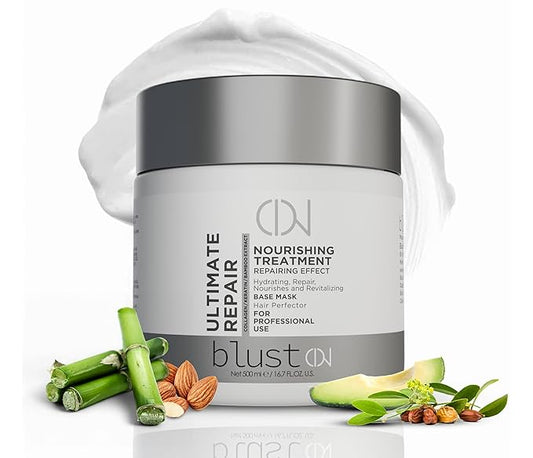 Ultimate Repair Mask with Collagen & Keratin for Damaged Hair - Hydration Deep Treatment for Dry Hair - Frizz Control & Nourishment Mask with Bamboo & Avocado Oil 500Ml-Velvo Beauty
