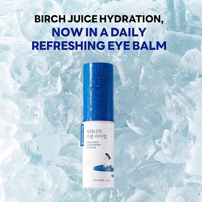 ROUND LAB Birch Juice Icy Cooling Eye Stick – Depuffing Glow Booster Balm for Puffy Eyes, Dark Circles, Fine Lines | On-the-Go Moisturizer | Korean Skincare | 0.35 oz-Velvo Beauty
