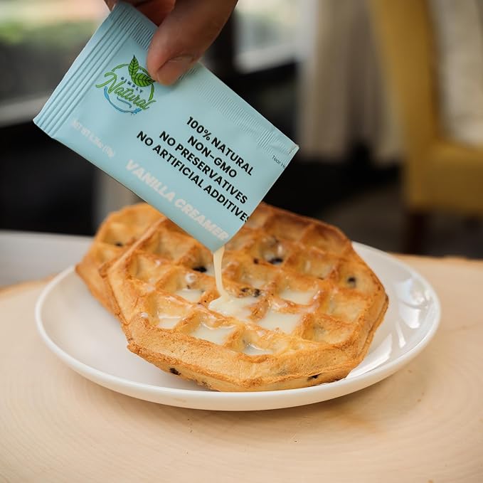 Simply Natural Sweetened Condensed Milk Creamer Single-Serve 9 grams sachet, All Natural Coffee/Tea Creamer (70 sachets bag, Milk Flavor)-Velvo Beauty