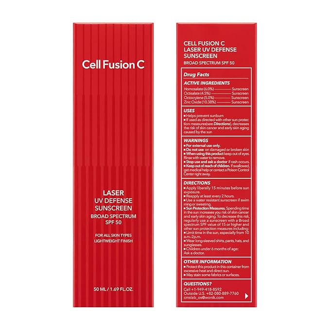 Cell Fusion C Laser UV Defense Face Sunscreen SPF 50, No White Cast and Soft Matt Finish, PDRN & 6 Ceramides Broad Spectrum Korean Sunscreen for Face, 50ml / 1.69 fl.oz-Velvo Beauty