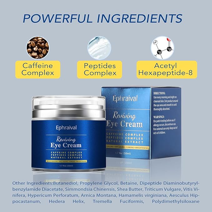 Men's Eye Cream, Eye Cream for Dark Circles and Puffiness, Anti-aging Caffeine Eye Cream for Men, Brightens, Reduces Puffiness, Dark Circles, and Fine Lines, Eye Treatment for Men Women-Velvo Beauty