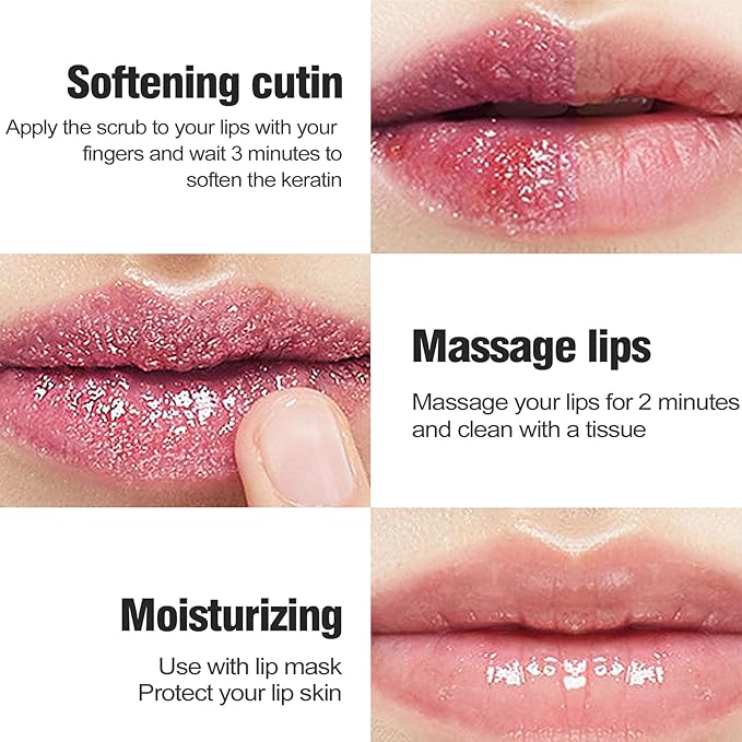 2 In 1 Lip Care Set - Lip Sleep Mask & Lip Scrub - Lip Wrinkles Improve - Cracked Lip Lipstick & Moisturizing Cream - Night Exfoliation Improve Dry and Peeling Lips - Suitable for All Skin Lip Primer-Velvo Beauty