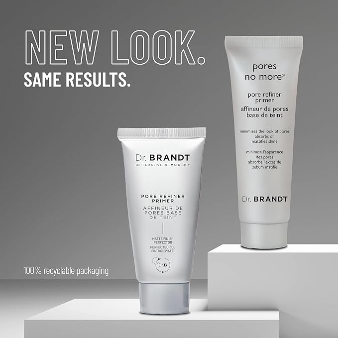 Dr. Brandt Pores No More, Pore Refiner Primer - Instantly Minimizes the Appearance of Pores, Absorbs Oil & Mattifies Shine - 0.5 fl oz-Velvo Beauty
