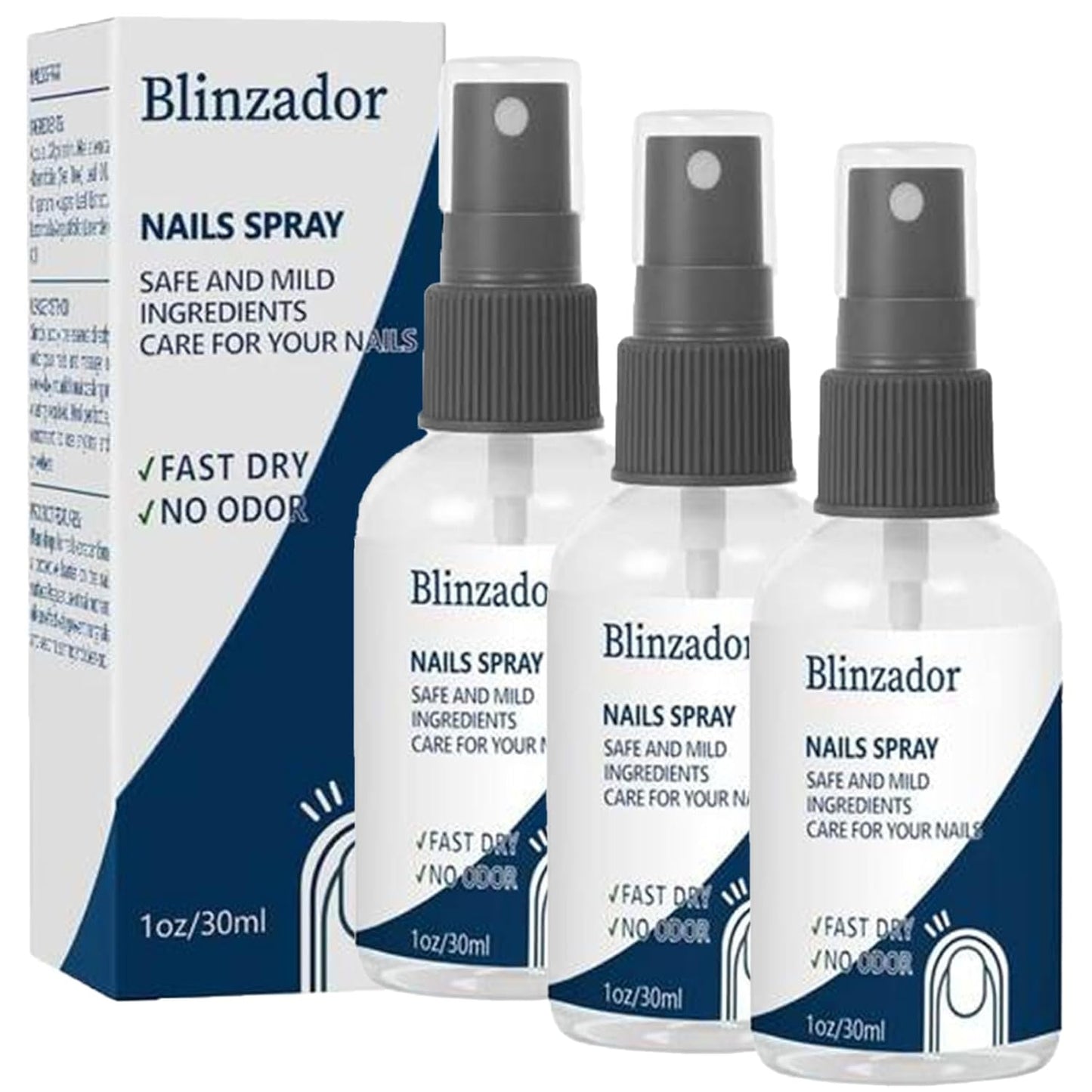 Nail Spray, Long Lasting Nail Polish, 7Days Nail Treatment, Keeps Feet Fresh & Dry All Day, for All Nail Types (3 pcs)-Velvo Beauty