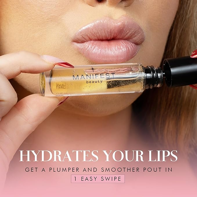 BIG POUT ENERGY Lip Plumper, Chili-Infused Lip Plumping Oil for Full and Smooth Lips, Lip Gloss Finish, With Easy Swipe XL Wand Applicator, Crystal Clear, 0.12 fl oz-Velvo Beauty