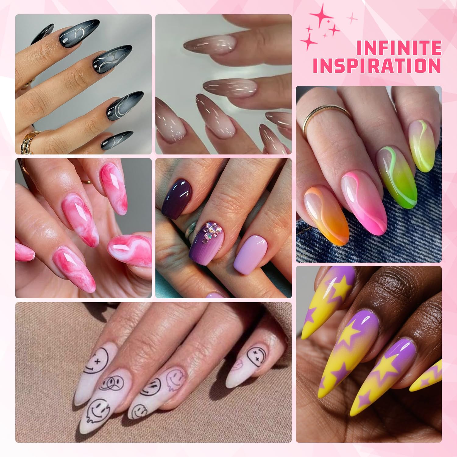 Soft Sponges for Painting Nail Gel with Grabber, Professional Grabbing Tools for Ombre Gradient Painting Gel Nails Sponges Patting Brush (100PCS Sponges & Grabber)-Velvo Beauty