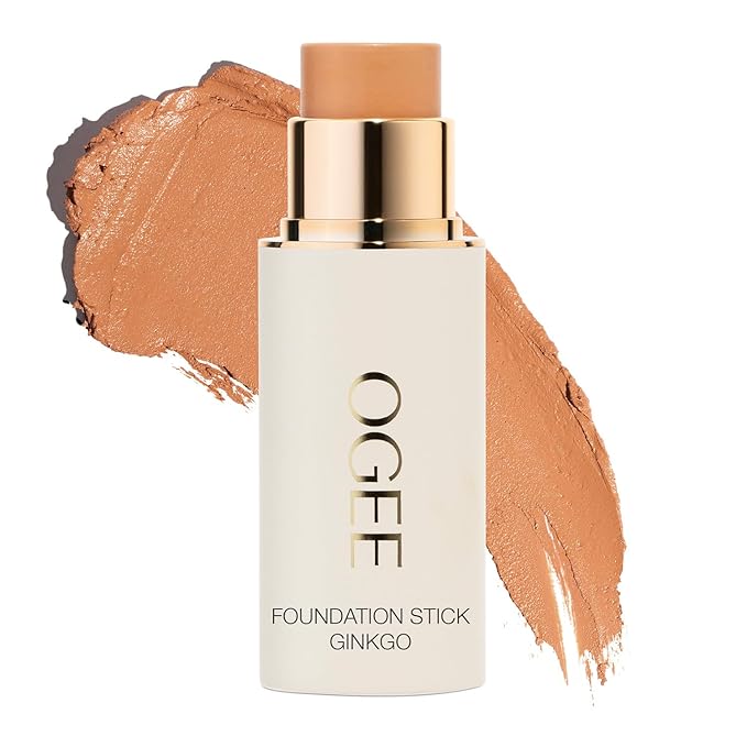Ogee Sculpted Complexion Foundation Stick (Ginkgo 5.00N - Medium Tan, Neutral Undertones) Full Coverage Foundation Makeup - Instantly Balance & Even Complexion - 70% Organic Ingredients-Velvo Beauty