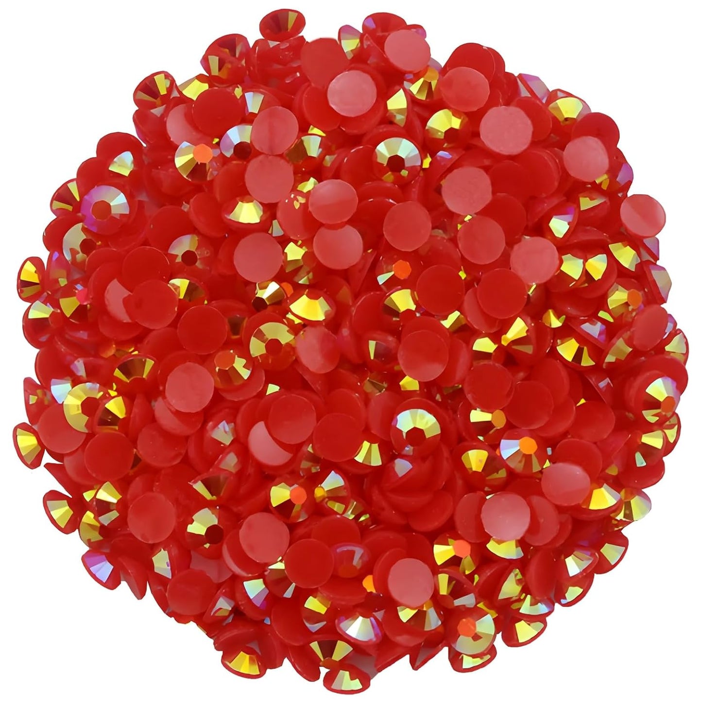 4500 Pcs SS12 3mm AB Flatback Rhinestones for Nails Art Crafts Glitter Round Shine Gems Crystals DIY Clothes Shoes （Red AB）-Velvo Beauty