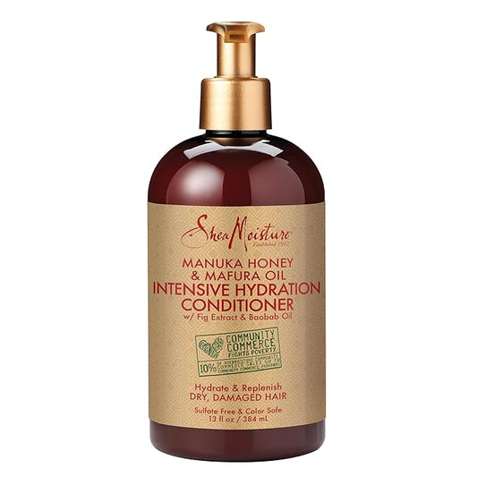 SheaMoisture Conditioner Intensive Hydration for Dry, Damaged Hair Manuka Honey and Mafura Oil to Nourish and Soften Hair 13 oz-Velvo Beauty