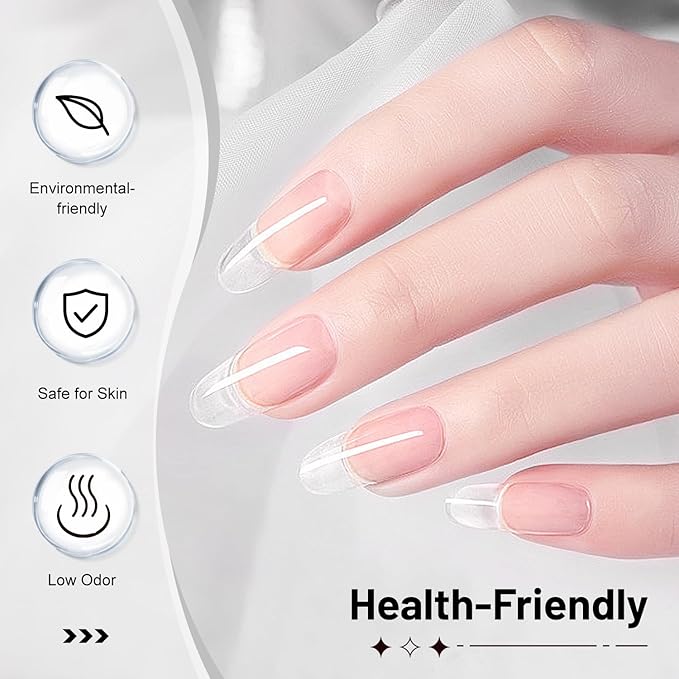 JODSONE 2Pcs 10ml Builder Gel Set, Clear Gel Nail Strengthener for Thickening, Nail Extension, Apex Building, Repairing Broken Nails, Long Lasting DIY Nail Art Gift for Women-Velvo Beauty