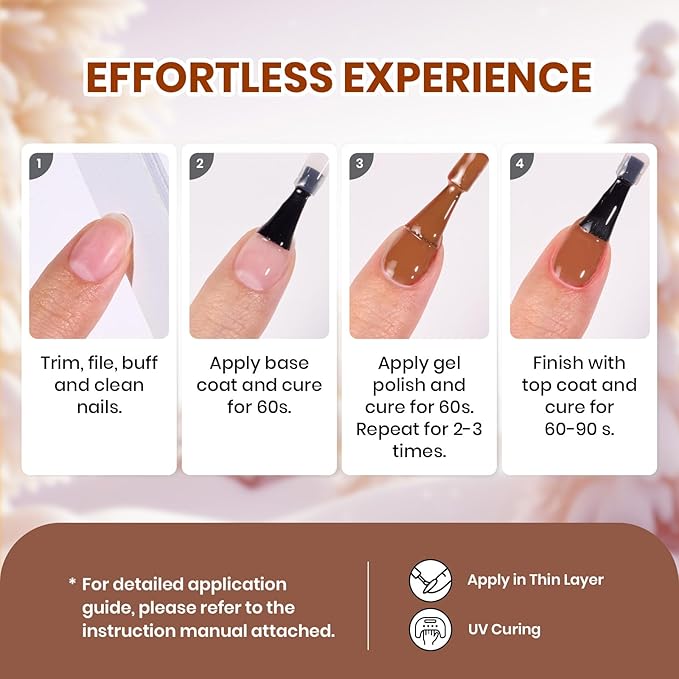 Beetles Fall Gel Nail Polish Set – 20 Colors Brown Burgundy Red Green Orange Glitter Winter Gel Polish, Soak Off UV LED Gel Polish Kit with Base Coat Glossy Matte Top Coat Manicure Gift for Women-Velvo Beauty