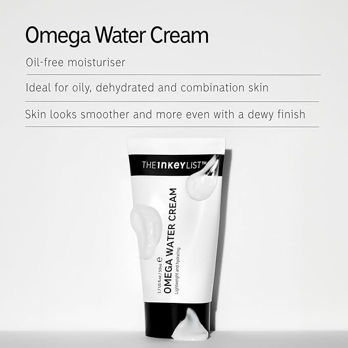 The INKEY List Omega Water Cream Moisturizer, 1.69 fl oz (2 Pack)-Velvo Beauty