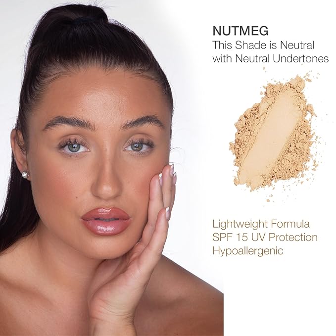 bellapierre Compact Mineral Foundation SPF 15 | Vegan & Cruelty Free | Full Coverage | Hypoallergenic & Safe for All Skin Types | Oil & Talc Free - 0.35 Oz - Nutmeg-Velvo Beauty