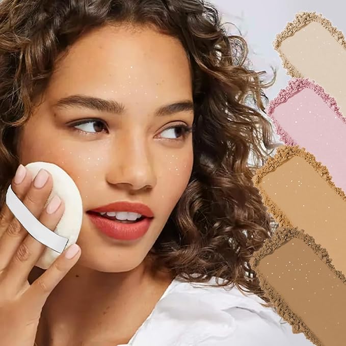 Loose Face Powder Glitter Setting Powder Matte Finishing Powder Shine,Long-lasting,Lightweight,Sets Foundation Makeup-Velvo Beauty