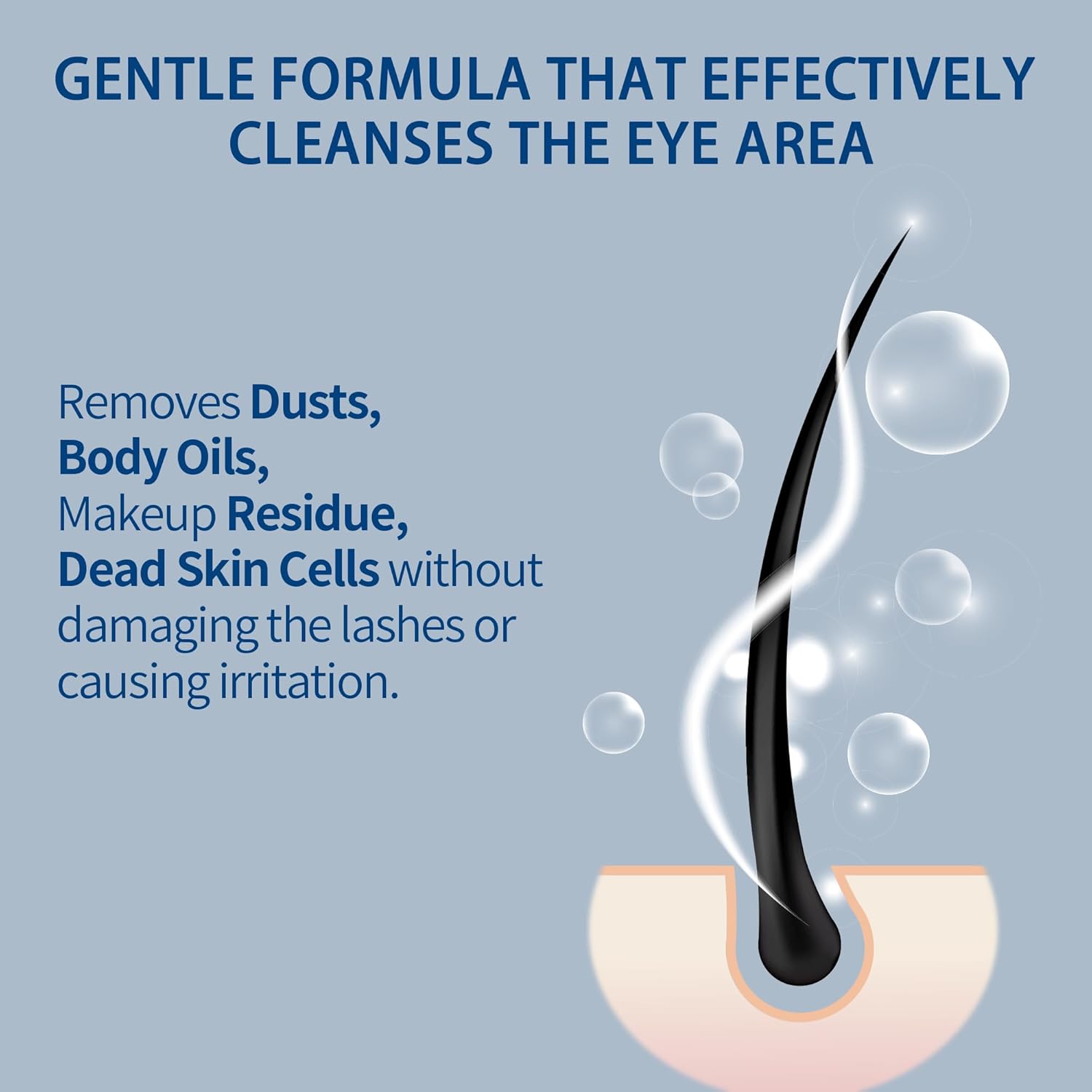 Lash Shampoo Bulk, Eyelash Cleanser for Extensions 1 Liters, Safe Makeup Remover, Non-irritating or Burning Formula Eyelid Foaming Cleanser for Professional Salon and Home Use (Ocean-1L)-Velvo Beauty