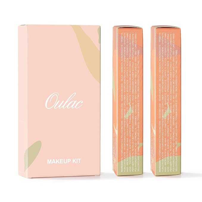 Oulac Matte Liquid Lipstick 2 PCS Set, Long Lasting Lipstick Waterproof Lip Stain, No Transfer, Creamy High Pigmented Formula with Rose Oil, Vegan [M09+M25]-Velvo Beauty