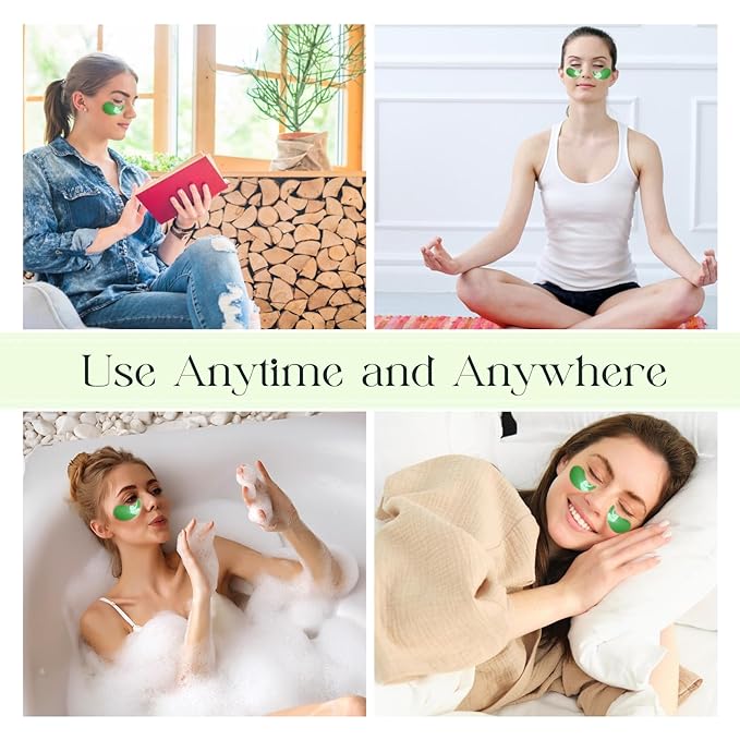 60 Pack Avocado Extract Eye Masks,Hyaluronic Acid Augenpads,Moisturising Eye Mask,Remove Dark Circles,Tear Bags,Wrinkles,Puffiness,Suitable for All Skin Types-Velvo Beauty