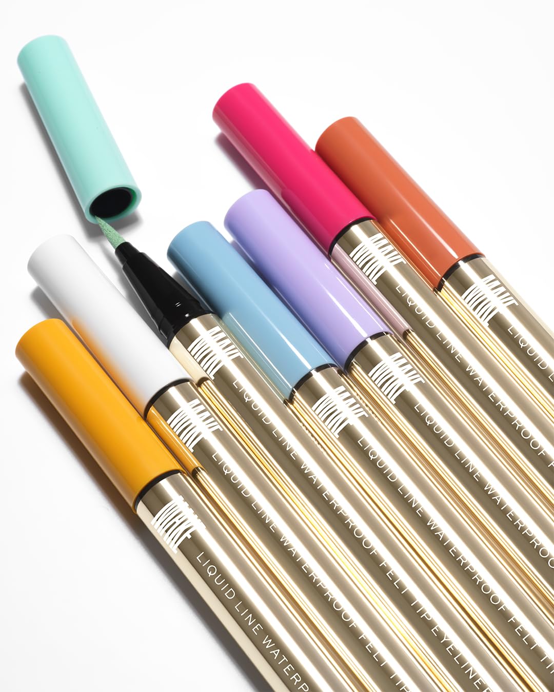 MAKE Beauty Liquid Line Waterproof Liquid Eyeliner Pen. Smudge-Proof Felt Tip for Precise Application of Lines, Wings, and Graphics. Long Lasting Eye Liner - Shade, Sundown-Velvo Beauty