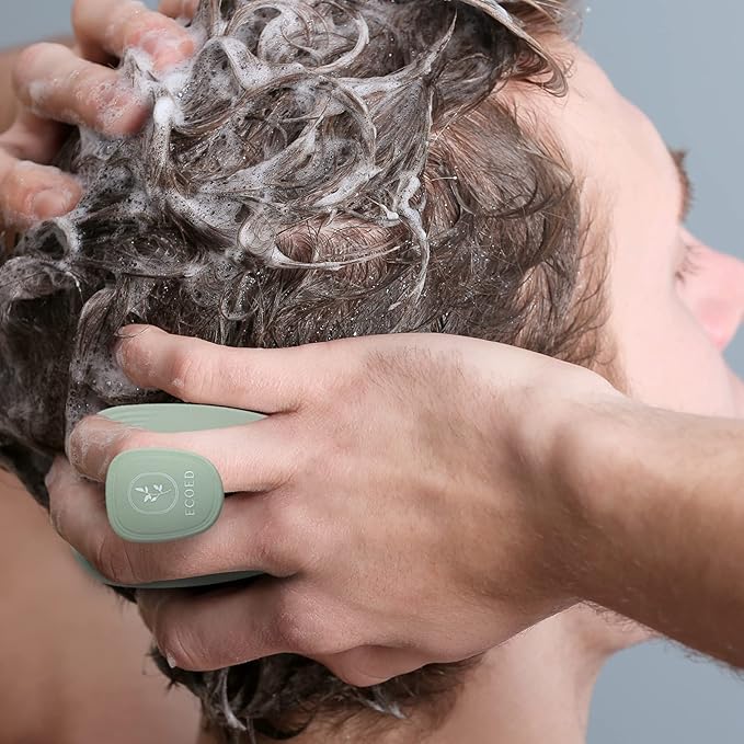 2 PC Scalp Massager Shampoo Brush, Scalp Scrubber & Exfoliator for Dandruff Removal, Wet & Dry and Detangler for Men and Women, Suitable for Short Medium Hair (Green)-Velvo Beauty