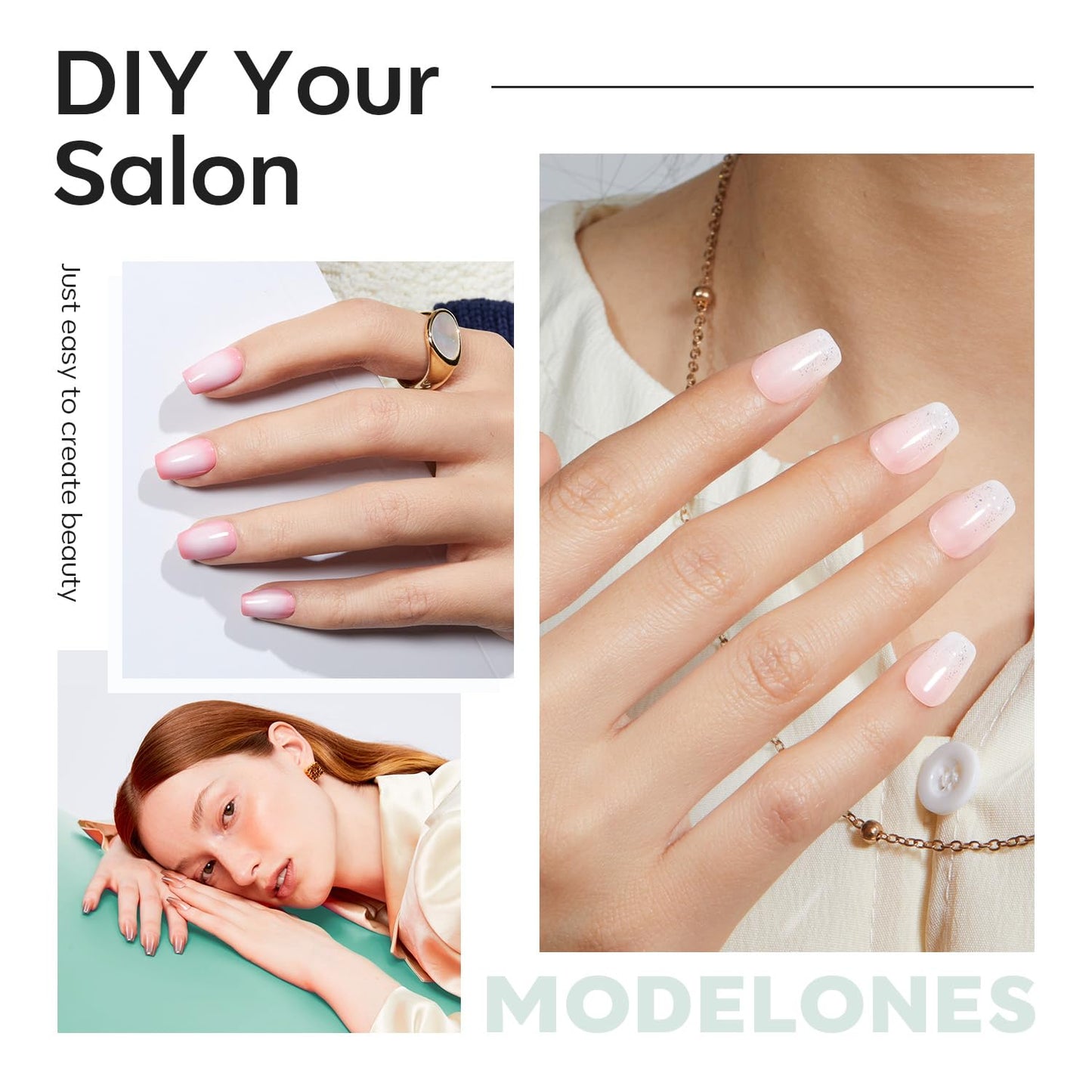 Modelones Extra Short Coffin Fake Nail Tips - 510Pcs Gel Tips Pre-shaped Half Matte Full Cover Clear Acrylic Gel Kit False Press on Nails for Extension DIY Salon 15Sizes-Velvo Beauty