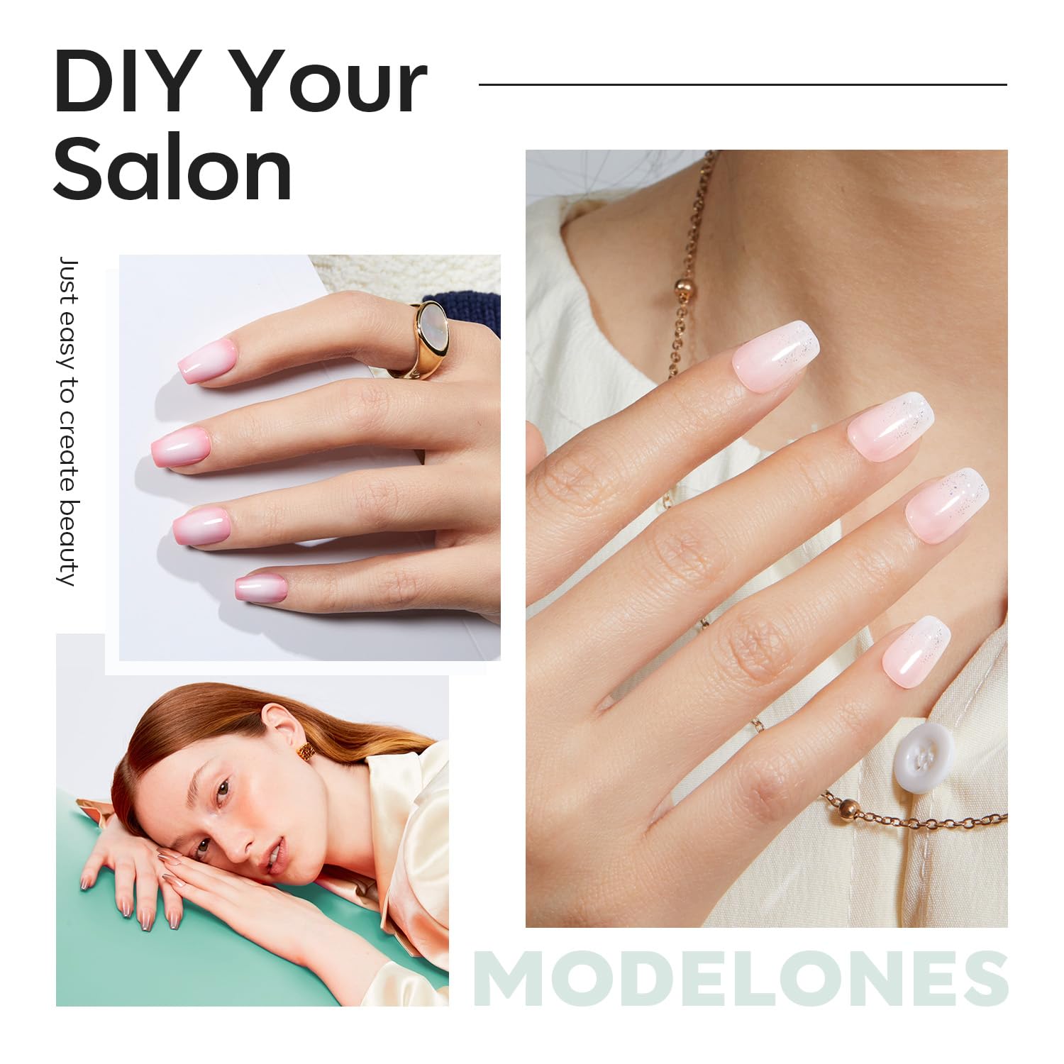 Modelones Extra Short Coffin Fake Nail Tips - 510Pcs Gel Tips Pre-shaped Half Matte Full Cover Clear Acrylic Gel Kit False Press on Nails for Extension DIY Salon 15Sizes-Velvo Beauty