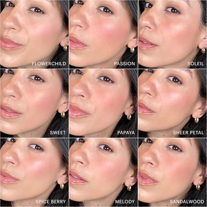 Glo Skin Beauty Blush (Sandalwood) - Pressed Powder Blush for Cheeks, High Pigment Mineral Face Makeup Creates a Natural, Healthy Glow-Velvo Beauty