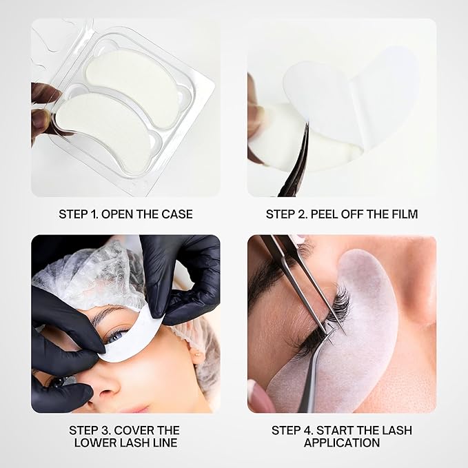 Hydro Collagen Gel Patch for Lash Extension, Under Eye Patch for Lash Lift, Lint Free, Made in Korea, 10 Pairs (20 Pads)-Velvo Beauty