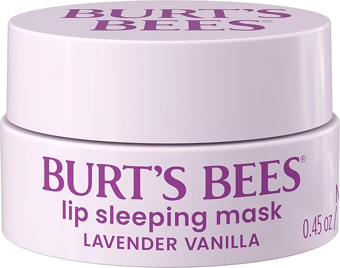 Burt’s Bees Lavender Vanilla Lip Sleeping Mask, With Hyaluronic Acid and Squalane Moisturizer To Instantly Hydrate Lips, Overnight Lip Mask, Lip Treatment, 0.45 oz.-Velvo Beauty
