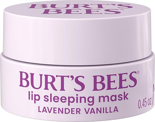 Burt’s Bees Lavender Vanilla Lip Sleeping Mask, With Hyaluronic Acid and Squalane Moisturizer To Instantly Hydrate Lips, Overnight Lip Mask, Lip Treatment, 0.45 oz.-Velvo Beauty