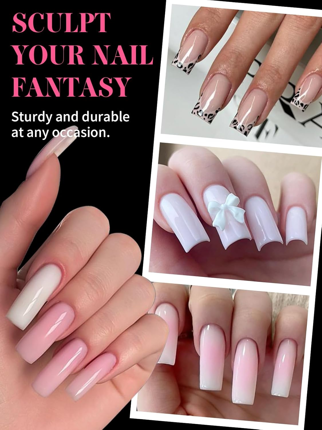 EBANKU Dual Nail Forms for Poly Extension Gel, 150 PCS Duck Nail Molds Reusable 15 Sizes Nail Extension Forms for Builder Gel Manicure Design Salon DIY-Velvo Beauty