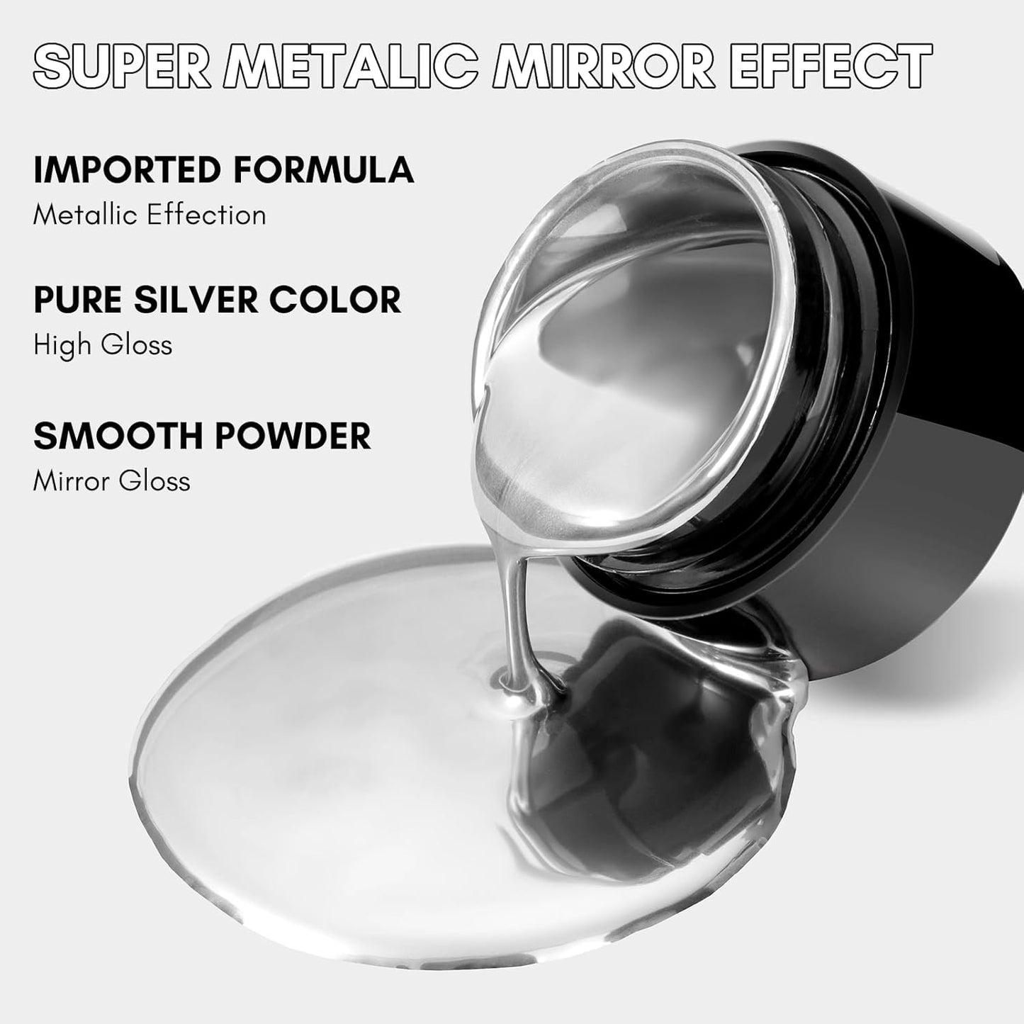 Makartt Nail Rhinestone Glue with Chrome Gel Kit, Super Strong Glue with Silver Metallic Painting Gel Polish Set for 3D Nails Art Decoration Manicure(30ML+8ML)-Velvo Beauty