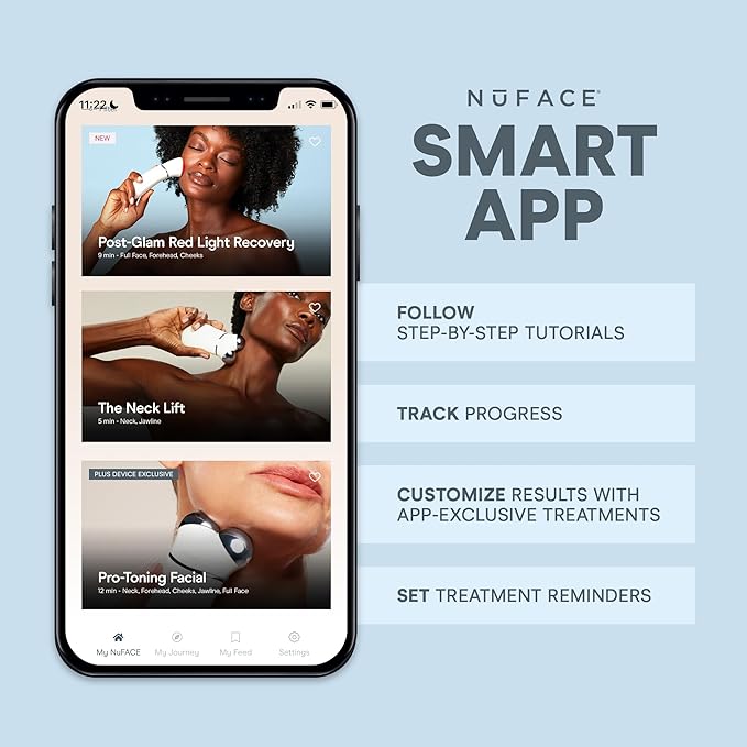 NuFACE TRINITY+ Microcurrent Facial Device + LED Red Light Wrinkle Reducer Attachment - FDA Cleared Skin Tightening Device + Microcurrent Gel Activator & Silk Creme-Velvo Beauty