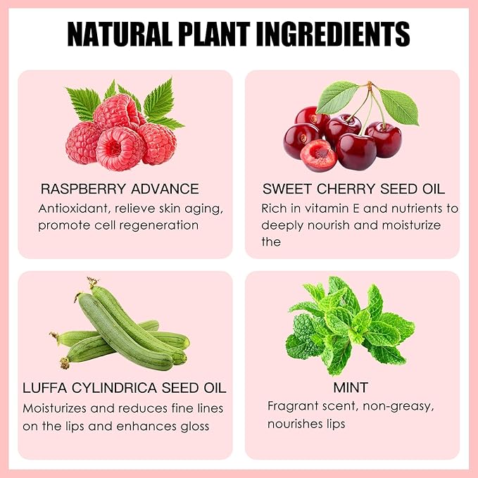 2PCS Lip Oil Set, Hydrating Lip Glow Oil Lip Plumper Gloss, Tinted Lip Oils Transparent Long Lasting Non-sticky Lip Gloss, Plumping Lip Gloss Lip Care Kit (Rosewood & Cherry)-Velvo Beauty