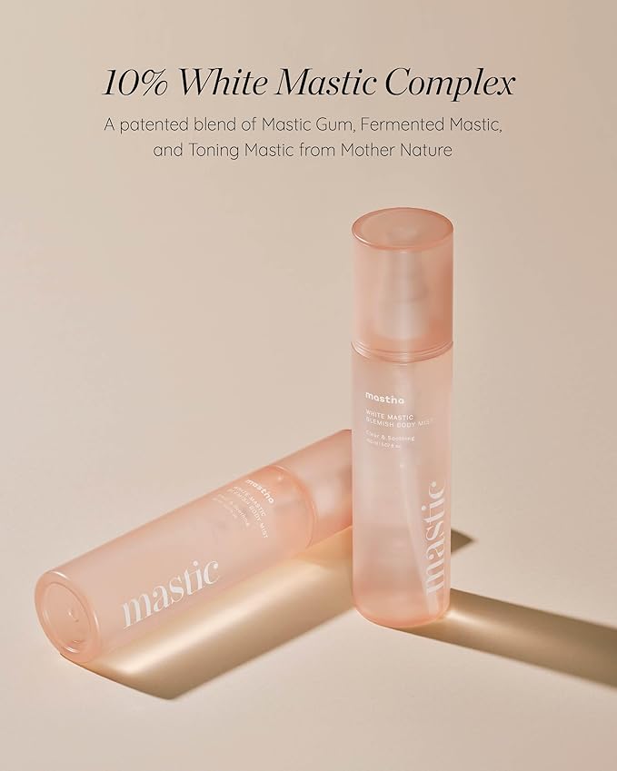 MASTINA White Mastic Body Mist (5.1fl oz) Soothes & Cools Body Spray Fermented Mastic Gum, Brightening & Hydrating Body Spray,Lightweight Moisture & Glow-Velvo Beauty