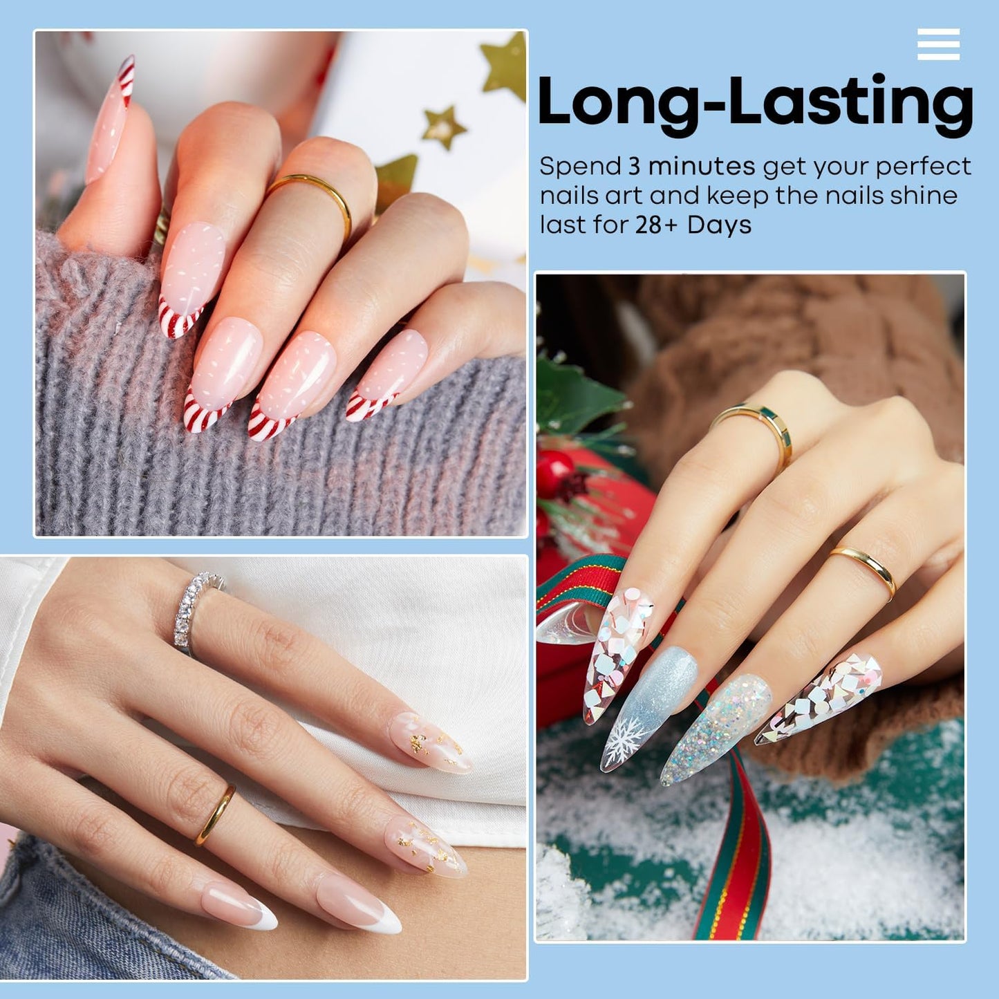 Modelones Dip Powder Clear Color - Long-Lasting Nail Dipping Powder Kit - DIY French Nail Art at Home - No Lamp Required-Velvo Beauty