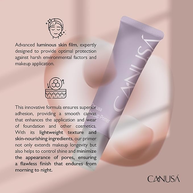 Clear Makeup Primer - Pore Minimizing & Mattifying,Long Lasting Base for Oily/Sensitive Skin - Clear Translucent Finish, Moisturizes & Primes -Cruelty Free US (1.02 Fl Oz / 30ml.)-Velvo Beauty