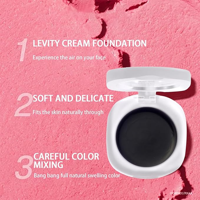 Color Changing Blush,3-in-1 Warm Change Blush,Pink Cream Blush,Transparent Crystal Color Changing Magic Gel,Blush PH Temperature Changing Long Lasting Blendable Natural Finish for All Skin Tone(02)-Velvo Beauty