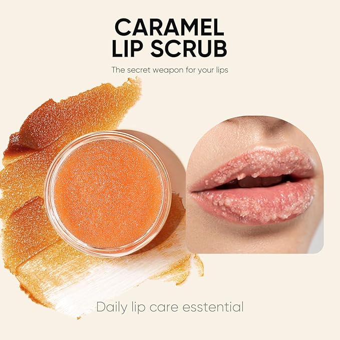 Lip Care Kit with Lip Exfoliator Scrub, Lip Sleeping Mask and Lip Essence Oil for Dry Cracked Lips, Repair and Moisturize Your Lips All Day-Velvo Beauty