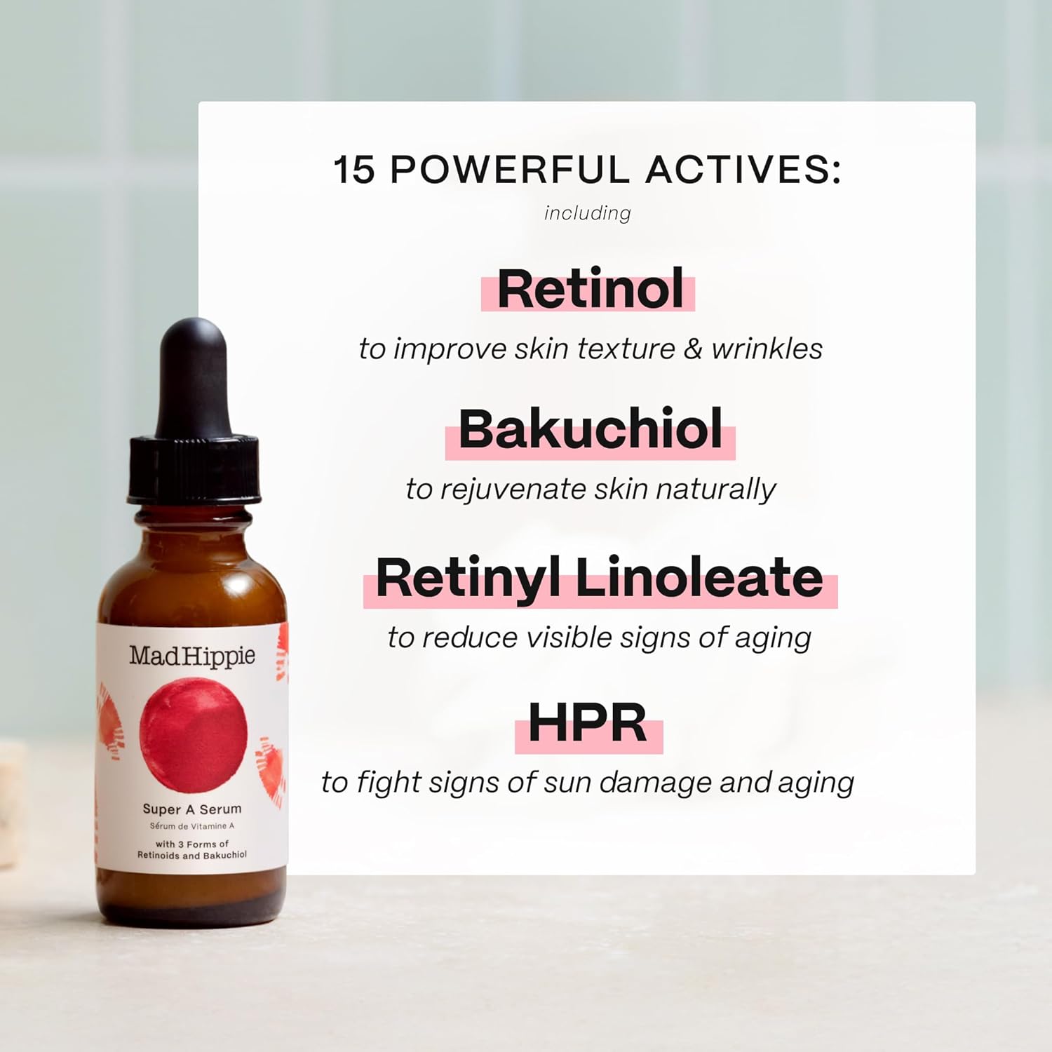 Mad Hippie Super A Retinol Serum for Face – Potent Skin Repair & Anti-Aging Serum with 3 Retinoids, Bakuchiol + Hydrating Hyaluronic Acid, 1.02 Oz-Velvo Beauty