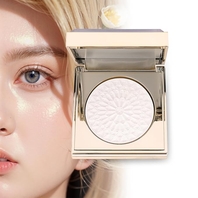 Face Highlighters Exquisite 3D Texture Luminizers Palette, Shiny Holographic Contour Makeup Illuminator Highly Pigment for Body Cheek Eyebrow Nose Chin Lip Glossy Shimmer Contouring Palette-Velvo Beauty