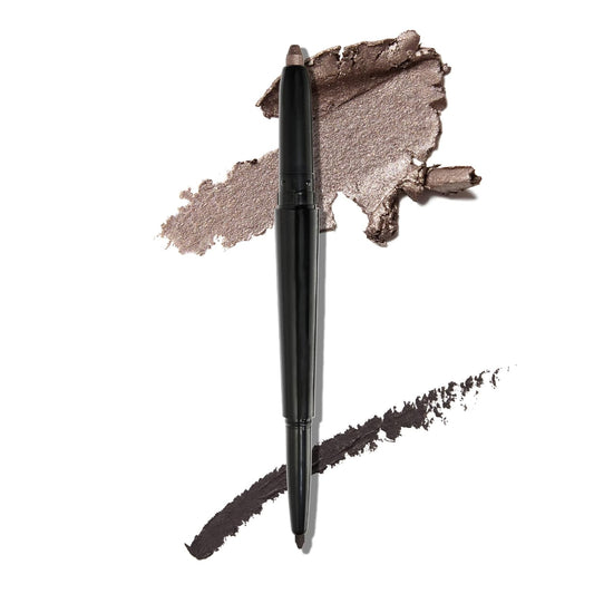 LAURA GELLER NEW YORK Swipe-n-Line Dual-Ended Eyeshadow + Eyeliner - Smokey (Charcoal/Shimmery Gray) - Cream Eyeshadow & Smooth Glide Eyeliner - Waterproof & Crease-free Color-Velvo Beauty