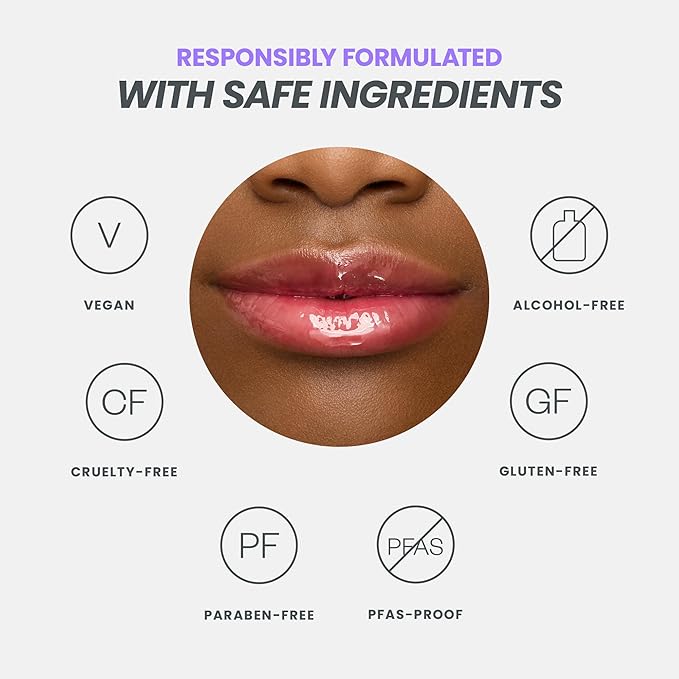 Wonderskin Lip Oil Rehab Serum - Tinted Lip Oil for Women, Hydrating, Moisturizing, and Non-Sticky Red Tint Serum for Dry Lips (Amour)-Velvo Beauty