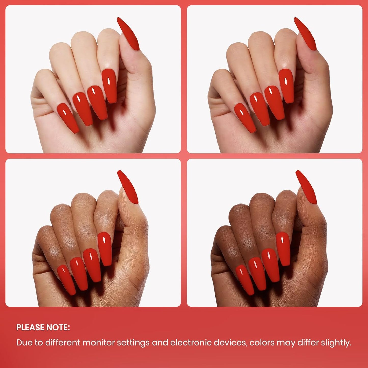 Beetles Red Gel Nail Polish, 1 Pcs 15ml 0.51 FL.OZ Red Color Soak Off U V LED Gel Polish Nail Art Design Manicure Salon DIY Salon-Velvo Beauty