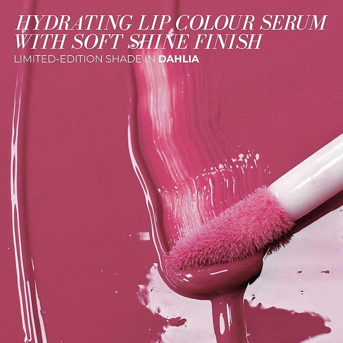 FITGLOW Beauty Lip Colour Serum | Hydrating Lip Gloss | Plumping Anti-Aging Lip Treatment | Natural Shine with Pomegranate Sterols & Collagen | Buildable Color for Dry Chapped Lips | Dahlia - 10g-Velvo Beauty