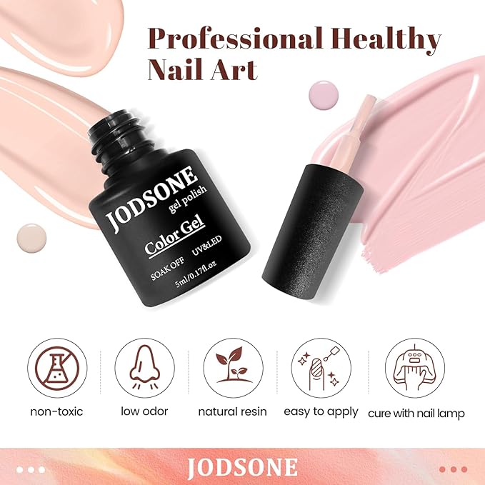 JODSONE 23 PCS Gel Nail Polish Set with Base Glossy and Matte Top Coat Multicolored Gel Nail Long Lasting Suitable for All Seasons-Velvo Beauty