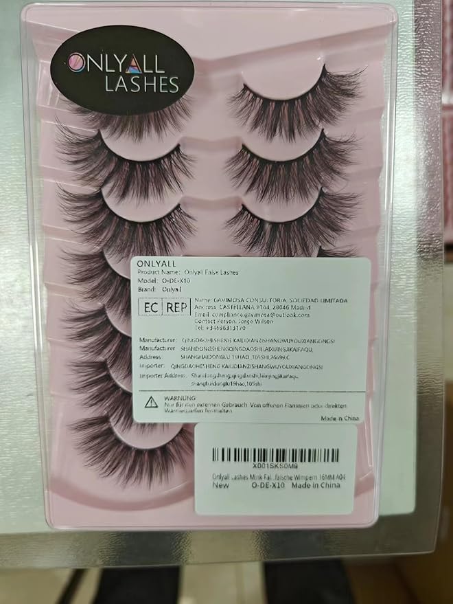Onlyall Lashes Mink False Eyelashes Natural Wispy Lashes Soft Faux Mink Lashes Fluffy False Lashes 16MM A04-Velvo Beauty