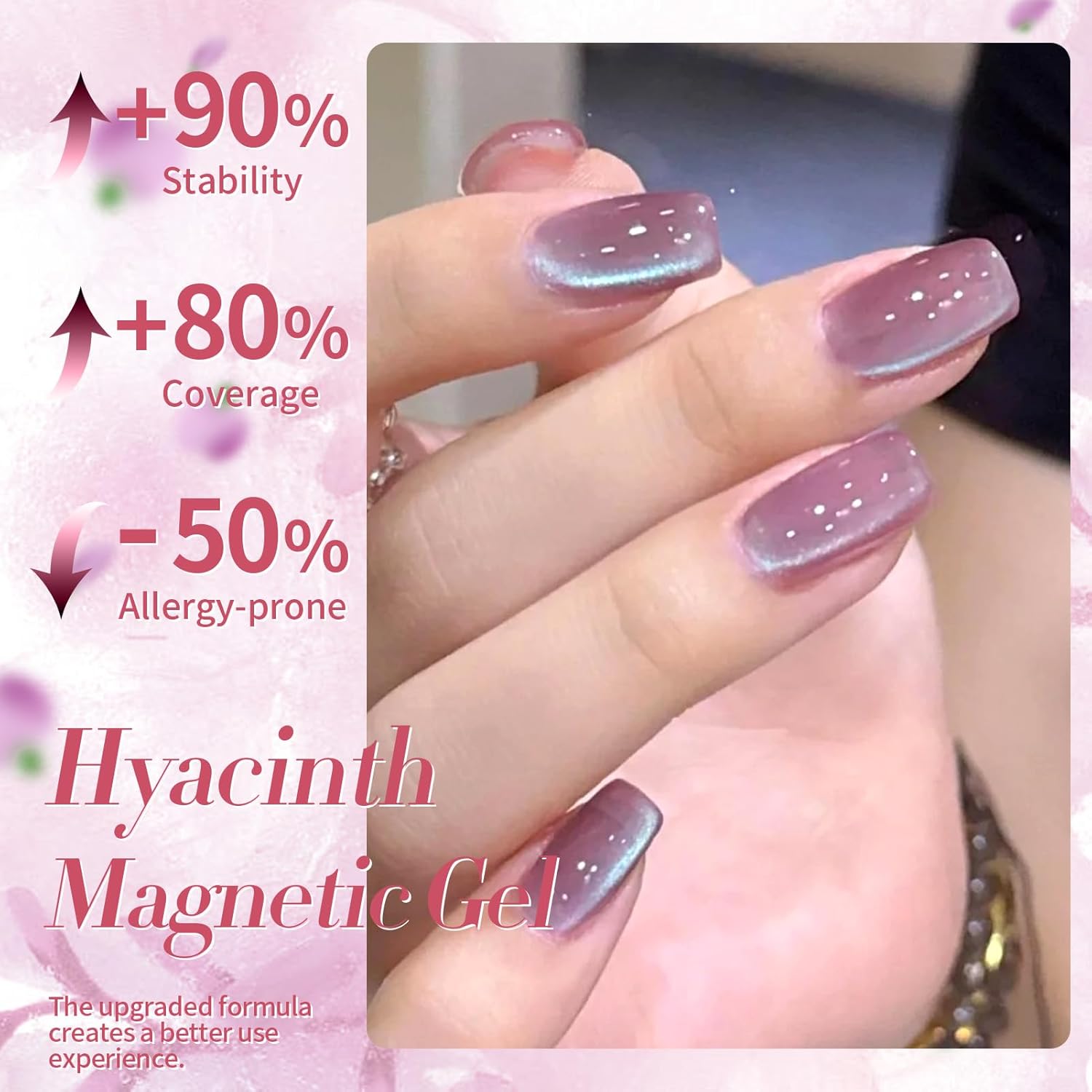 BORN PRETTY Cat Magnetic Eye Gel Nail Polish,Hyacinth Purple Jelly Glass Magnetic Gel Polish,Glitter Soak Off Nail Art Salon Manicure Home Gift 15ml-Velvo Beauty