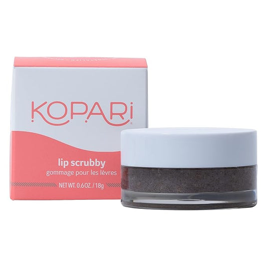 Kopari Coconut Lip Scrubby | Removes Dry Skin For Soft Lips | Volcanic Sand, Brown Sugar & Crushed Coconut Shells Hydrate Exfoliating Lip Scrub Exfoliator Moisturizer Organic Coconut Oil Vanilla Vegan-Velvo Beauty