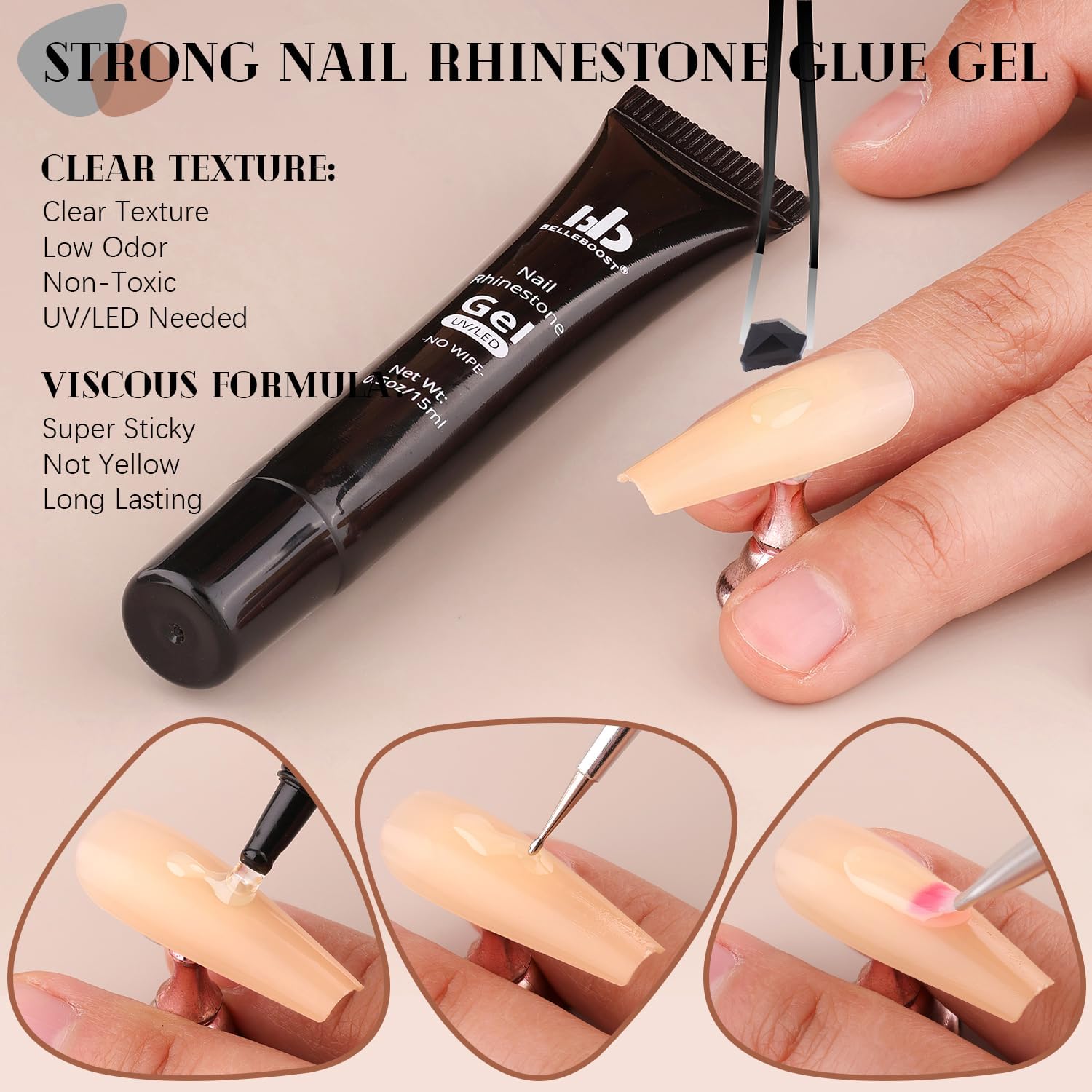 2630Pcs Black Glass Nail Rhinestones: 120Pcs Multi Shapes + 2510Pcs 1.5-4mm Round, Nail Art, Manicure, Craft Beads-Velvo Beauty